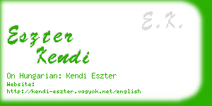 eszter kendi business card